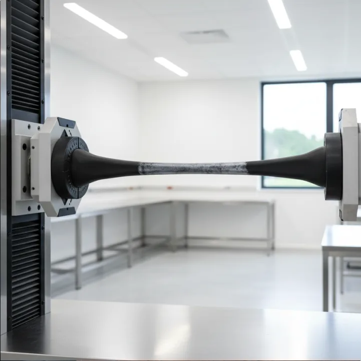 Tensile and tear testing equipment in a laboratory